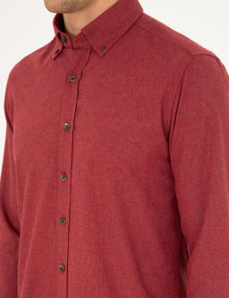 Рубашка Pierre Cardin Regular Fit вишневая