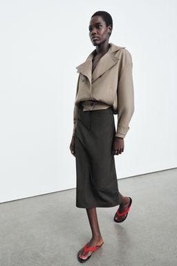 ZW COLLECTION STRAIGHT MIDI SKIRT - Zara фото 2