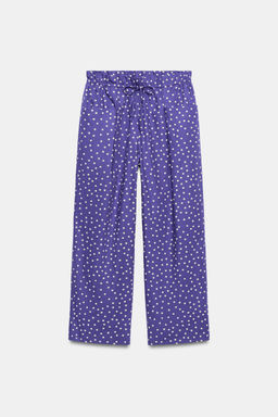 PANTAL?N ESTAMPADO LUNARES ZW COLLECTION / Morado - Zara фото 4