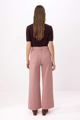 Gul Kurusu Dikis Detayl? Yuksek Bel Orta Esnek Wide Leg Jeans TWOSS26JE00207 - Trendyolmilla фото 4