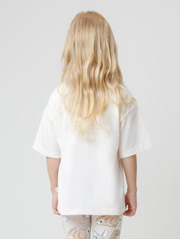 КР 302902/молочный 1005 к662 фуфайка (футболка) для дев