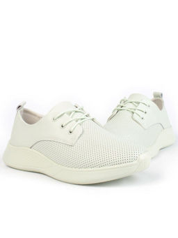 03-PDA156-3 LT. GREEN Полуботинки спортивные женские (натуральная кожа)