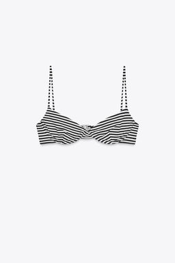 STRIPED UNDERWIRED BIKINI TOP - Zara фото 7