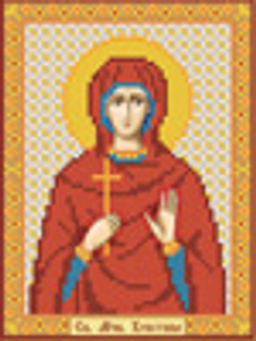 Канва/ткань с рисунком Нова Слобода БИС 5126 Св. Мц. Кристина (Христина) Тирская 13 см х 17 см .
