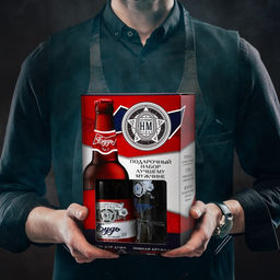 Подарочный набор ЧИСТОЕ СЧАСТЬЕ Будь!: гель для душа пиво 500 мл и пивная кружка 500 мл