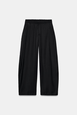 PANTAL?N FLUIDO PLIEGUES / Negro - Zara фото 7