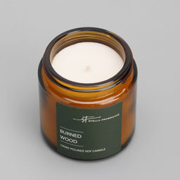 Ароматическая свеча в банке ST Burned Wood, древесные нотки, 90 г