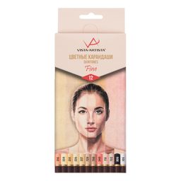 VISTA-ARTISTA Fine VFCPS-12 Набор цветных карандашей Скинтонс заточенный 8 х 12 цв