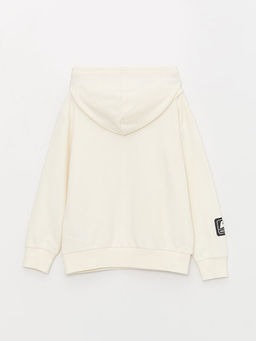 Bask?l? Uzun Kollu Erkek ?ocuk Hoodie ve E?ofman Alt? - Waikiki фото 3