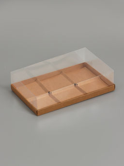 Цена за 2 шт. Коробка для муссовых пирожных 6 штук, 26×17×6 см, крафт