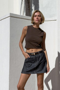 COTTON CROP TOP - Zara фото 3