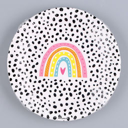 Цена за 10 шт. Тарелка бумажная Радуга, 18 см - Страна карнавалия фото 5