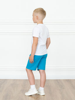 Детские шорты бирюзовые (голубые) 403 (140, 72)