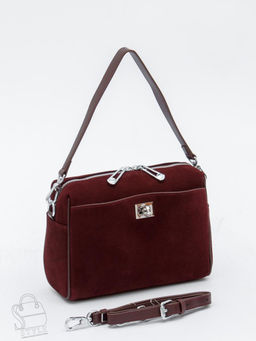 Сумка женская кожаная 6169Q wine red Polina&Eiterou