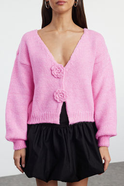 Pudra Gul Detayl? Triko Yumusak Dokulu H?rka TWOAW25HI00242