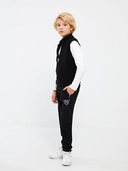 Beli Lastikli Bask?l? Erkek ?ocuk Jogger E?ofman Alt?