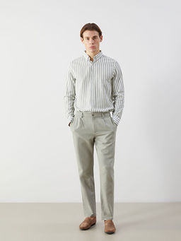 Regular Fit Uzun Kollu ?izgili Poplin Erkek G?mlek