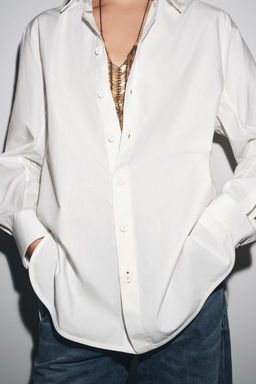 ZW COLLECTION POPLIN SHIRT - Zara фото 4