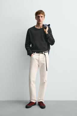 CAMISETA ESTRUCTURA WAFFLE AARON LEVINE X ZARA / Gris antracita