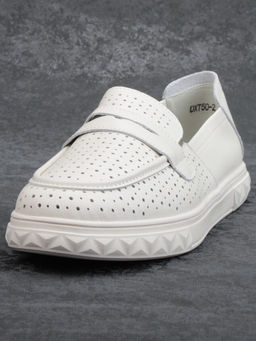 03-DXT50-2 BEIGE Лоферы женские (натуральная кожа)