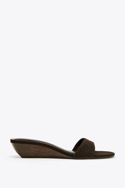 SUEDE WEDGE SANDALS - Zara фото 8