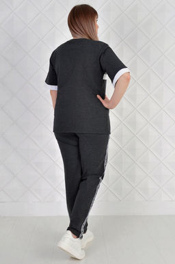 Арт. 2346 Костюм с брюками женский  50-58 (5 шт) Цвет:верх- антрацит, низ- антрацит