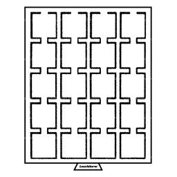 Кассета на 20 ячеек для хранения и презентации монет в капсулах QUADRUM до 50 мм MB (LEUCHTTURM 310511)
