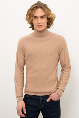 Мужской светло-коричневый меланжевый свитер Неожиданная скидка в корзине