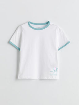 Bisiklet Yaka Yaz? Bask?l? Erkek ?ocuk Ti??rt