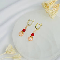 Серьги из Жемчуга и Коралла - Радуга самоцветов фото 2