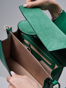 Сумка через плечо Deboro 30574 зеленая весна