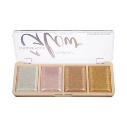 MC2025№02 Хайлайтер для лица и тела 4-цветный золото CHOOSE YOUR GLOW HIGHLITER PALETTE