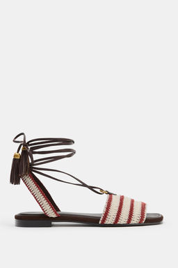 SANDALIA TEJIDO RAYAS ATADA / Multicolor - Zara фото 2