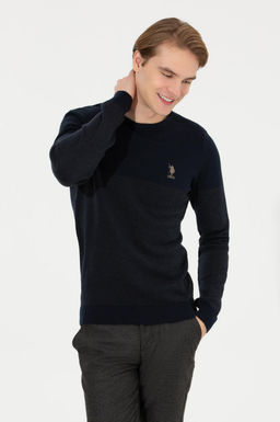 Мужской темно-синий вязаный свитер - U.s. polo assn фото 13