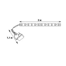 ULS-P71-2835-42LED/m-IP65-2M-SPLE RRP18C00 Комплект светодиодной ленты 2м. Спектр для фотосинтеза. Адаптер 18Вт. Блистер. TM Uniel