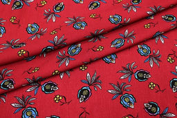 Штапель Ямина цв.красный, ш.1.45м, вискоза-100%, 100гр/м.кв - Купава фото 11