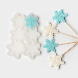 Форма для леденцов Снежинки, силикон, 6 ячеек, 17?10?0.8 см, d=5 см, d=4.5 см, прозрачная