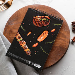 Кулинарная книга, на гребне «Блокнот для записи рецептов» А5, мягкая обложка, 64 листа