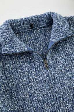 Trendyolmilla Man Antrasit Casual Unisex Regular Fit Yar?m Bal?kc? Yaka K?rc?ll? Triko Kazak TMNAW25KZ00019  фото 5