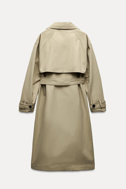 WATER-REPELLENT MIDI TRENCH COAT WITH BELT - Zara фото 4