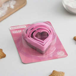 Формы для печенья KONFINETTA Сердце, 10?8 см, набор 3 шт, металл, МИКС  фото 4