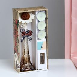 Набор подарочный Париж (диффузор и свечи) океан, Богатство Аромата