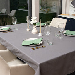 Скатерть 120х145, саржа, 100% хлопок, Графит ВБ 120х145