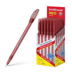 Цена за 50 шт. Ручка шариковая ErichKrause Neo® Stick Original 0.7, Super Glide Technology, цвет чернил красный (в коробке по 50 шт.)