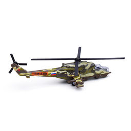 Модель металл Вертолет, 15 см, (откр. каб., подв..дет.,) инерц., в коробке