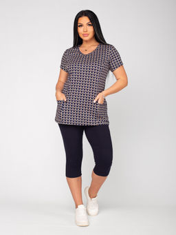 Костюм женский кулирка с бриджами АВГУСТИНА ЧЕРНИЛО - Domtrik фото 2