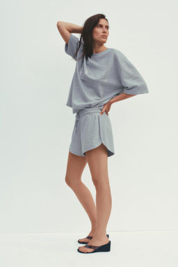 METALLIC THREAD FLEECE SHORTS - Zara фото 3