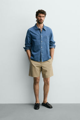 BERMUDA DENIM REGULAR FIT / Verdoso