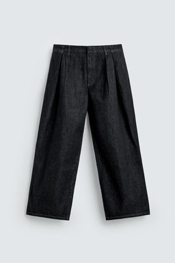 PLEATED WIDE-LEG JEANS - Zara фото 7