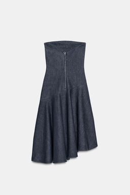 TRF ASYMMETRIC DENIM DRESS - Zara фото 7